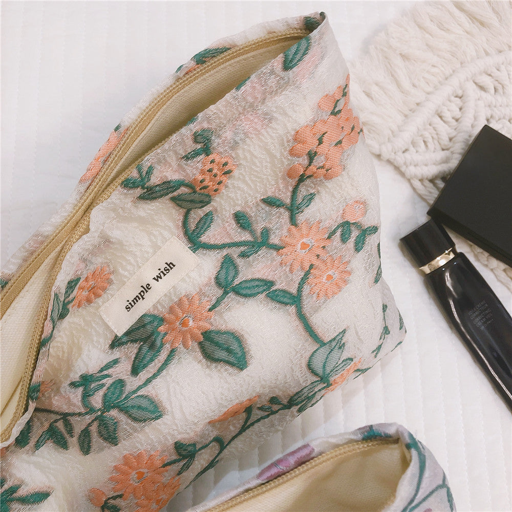 206 Chamomile Pattern Cosmetic Organizer Travel Bag Large Canvas Toiletries Women Teen Girls Makeup Storage Pouch 206 Chamomile Pattern Cosmetic Organizer Travel Bag Large Canvas Toiletries Women Teen Girls Makeup Storage Pouch